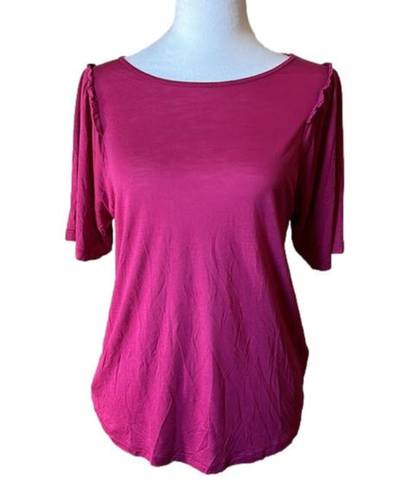 Massimo Dutti  short sleeve pink blouse