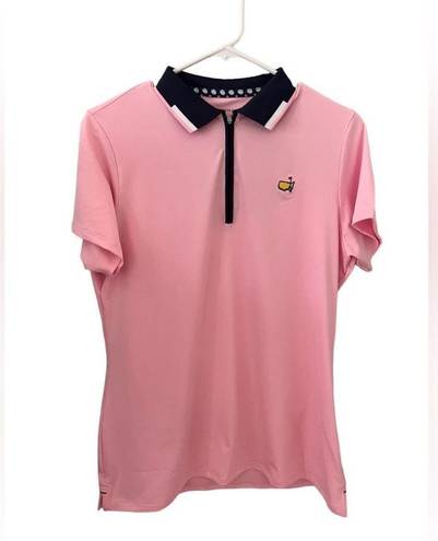 Polo Masters Magnolia Lane Ladies Performance Tech Light Pink Zip  Navy nwt