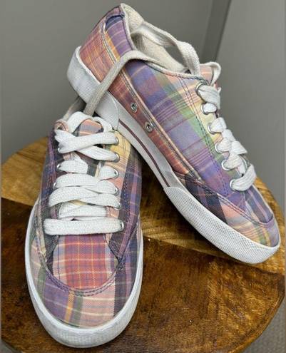 Polo  Brisbane Plaid Tennis Sneaker Size 8