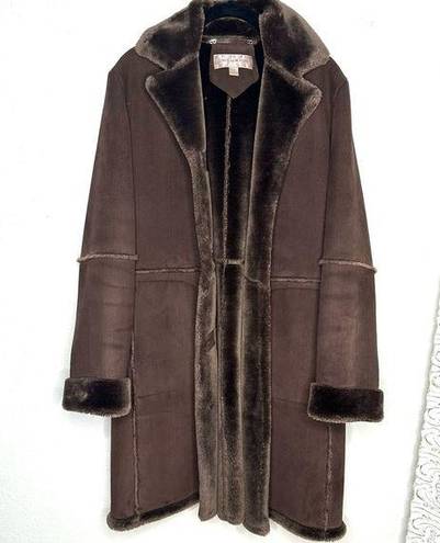 Jones New York Penny Lane Vintage Faux Fur Brown Coat Women’s Medium