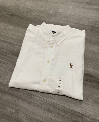 Ralph Lauren White Button Down Shirt/blouse.