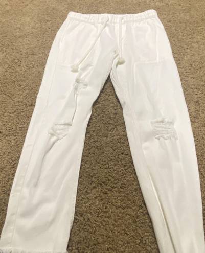 easel White Jogger Jeans