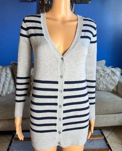 FATE. Striped Blue Gray Cardigan