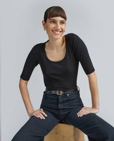 Everlane NWT  The Pima Micro-Rib Scoop-Neck Tee