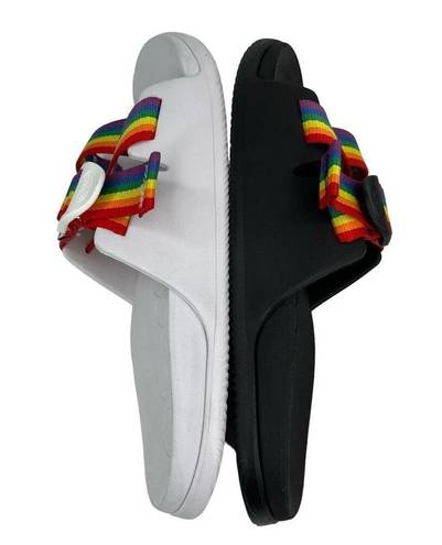 Chacos Chaco Chillos Progress Pride Slides Black White Womens 10