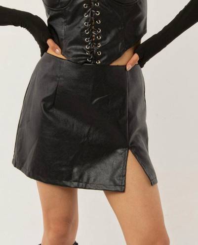 Peppermayo Leather mini skirt