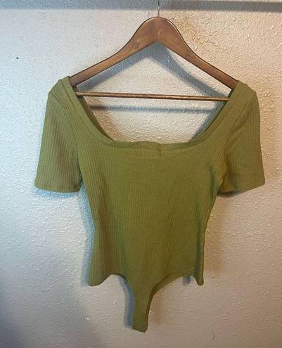 n:philanthropy  NWT Green Ribbed Bodysuit Size Medium