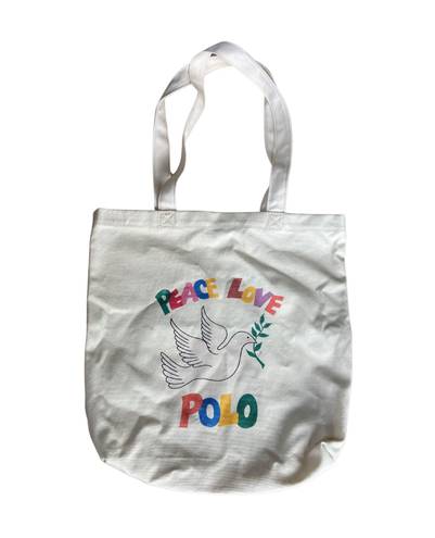 Polo ‘Peace Love ’ Dove Ralph Lauren Canvas Tote Bag 🔥