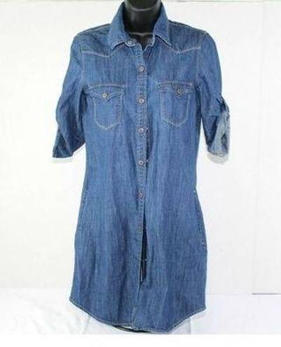 Mango ladies  long jean jacket size XXS