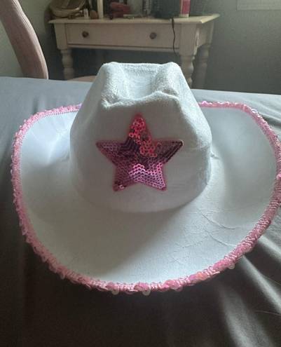 Pink Glitter Cowgirl Hat