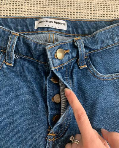 American Apparel Button Fly Jean Shorts 25