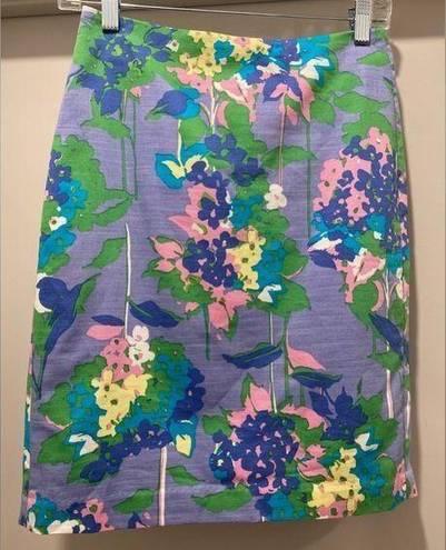 Tommy Hilfiger  Purple Pastel Floral Print Fitted Mini Skirt - Size 2