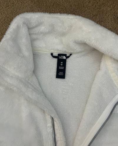 The North Face White Fuzzy Zip Up