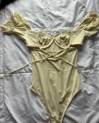 Princess Polly Yellow Bodysuit