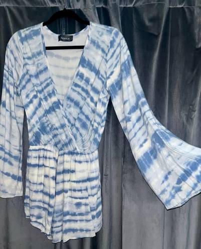 4S13NNA Tie-Dye Blue White Romper