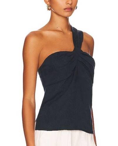 Veronica Beard  Belinda One Shoulder Top Ink Blue Jacquard 14