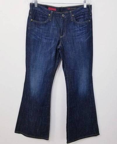 AG Adriano Goldschmied  Jeans Rhinestones The New Legend Flare Leg Blue Denim