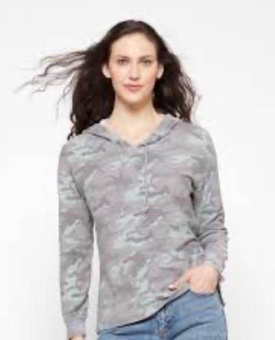 Chaser  Camouflage Hooded Long Sleeve Tee Shirt Hoodie Lightweight Sweatshirt S