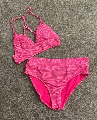 Pink High Waisted Bikini Set Size L