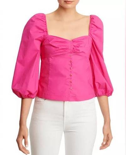 Kappa NWT Pinko  Puff Pink Sleeve Blouse