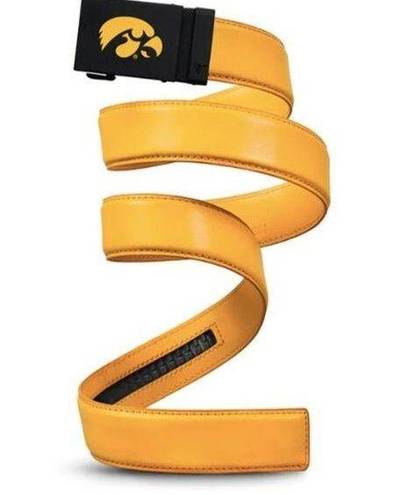 Krass&co MISSION BELT . NWT Iowa Zephr Gold/BlackHawkeyes Leather Belt Sz Small