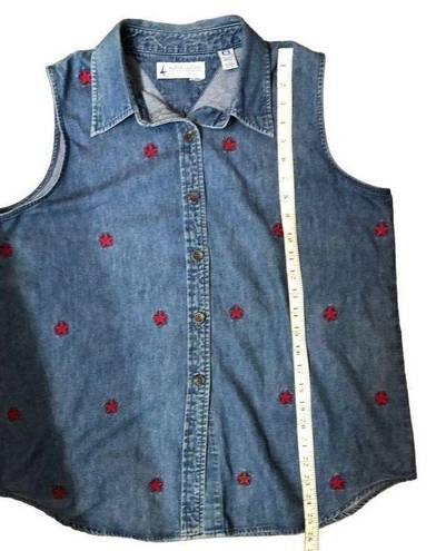 Marsh Landing Vintage  denim sleeveless blouse