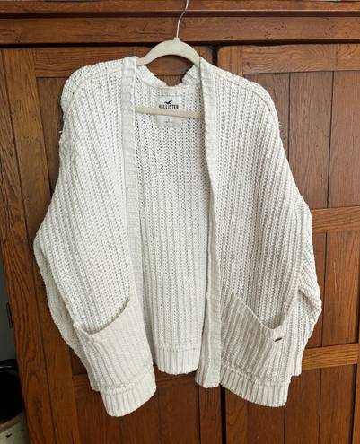 Hollister White Cardigan | L