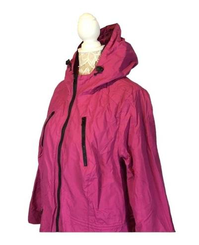 Woman Within  hooded pink trench rain coat size 18-20