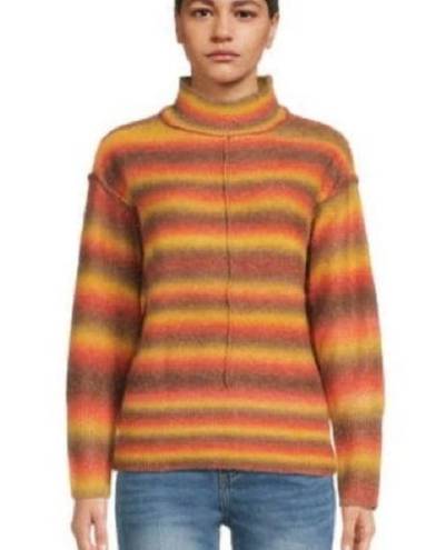 BeachLunchLounge  NEW Collection Colorful Ombre Mock Neck‎ Sweater large