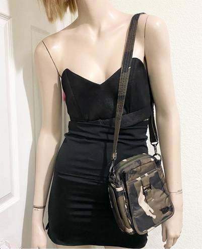 infinity LUG  Can Can Green Camo Nylon RFID Convertible Mini Crossbody Bag