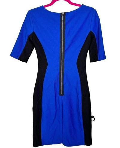 Bisou Bisou  Dress Womens 4 Cobalt Blue Black Contemporary Mini New