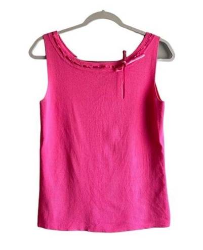 Karen Scott  Barbie Pink Tank Top Slinky Stretch - Size Small