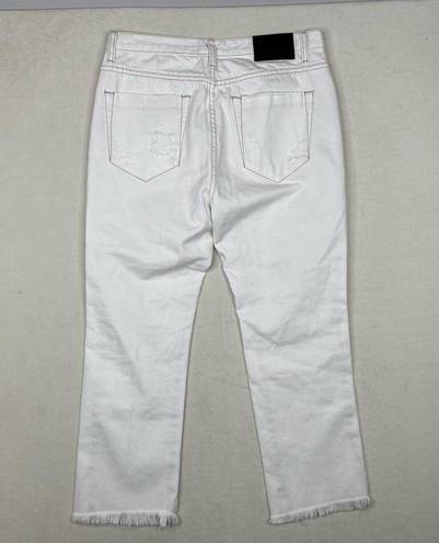 One Teaspoon ONE X  Cococash Hooligans Low Waist White Ripped/Distressed Crops-27