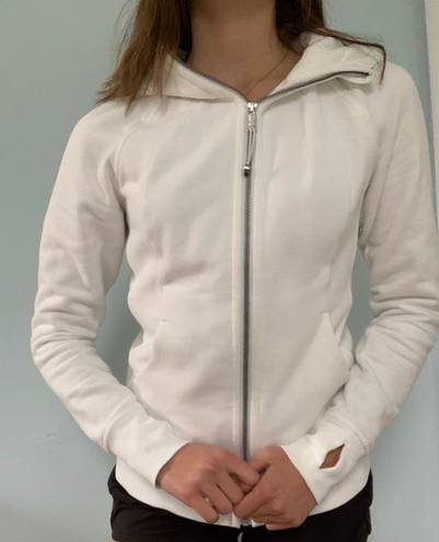 Lululemon White Scuba Hoodie