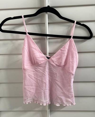 White Fox Boutique pink mesh going out top