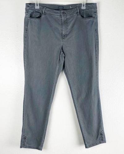J.Jill  Gray Wash High Rise Ankle Jeans, Size 28