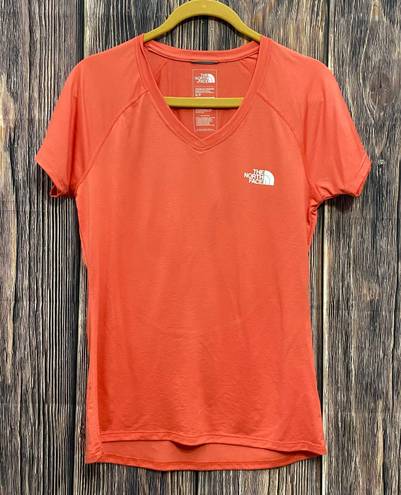 The North Face Orange V-neck Activewear Tshirt