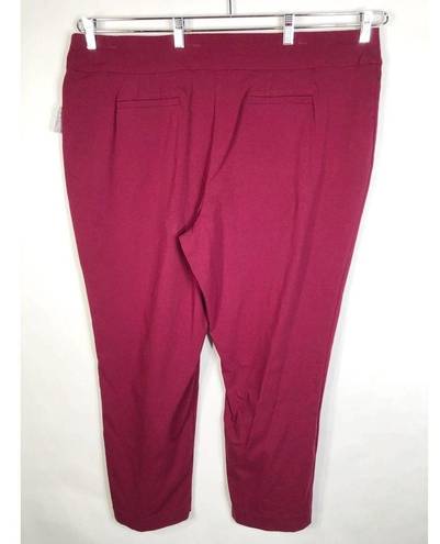 Dress Barn  Womens Plus Size 26W Pants Maroon Red Pull On Stretch Career Wear 839