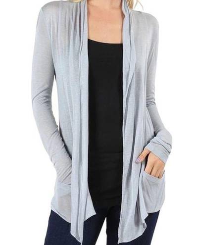 Zenana Outfitters  Gray Lightweight Cardigan Size X-Large