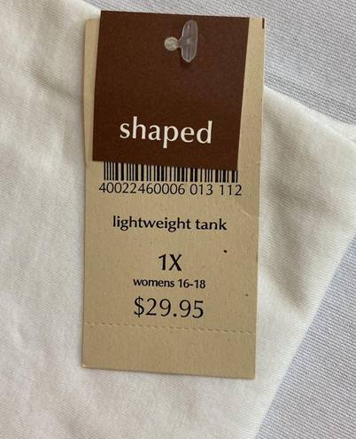 Coldwater Creek White Shaper Lightweight Tank Size 1X Brand New with Tags