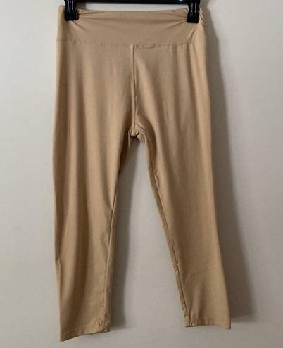 Butter Soft Conceited High Waist Soft Yoga cropped Leggings nude tan beige OSFM