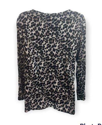 Mario Serrani NWT  Brown Leopard Top