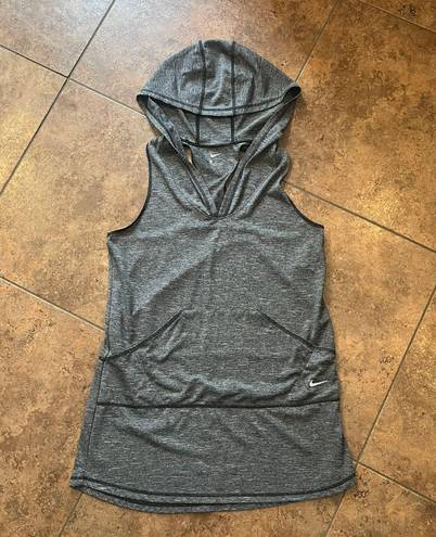 Nike Gray Hooded Cover Up Swim Dress  Size M