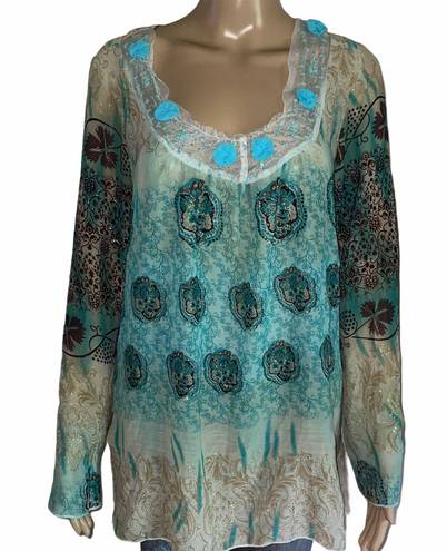 Luna Chix Sparkly Patterned Blouse