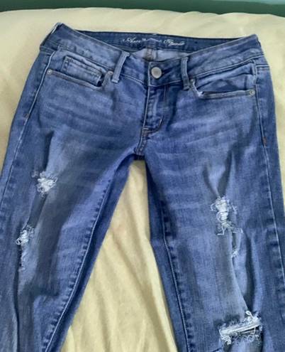 American Eagle Outfitters Low Rise Skinny Jeans Blue Size 6