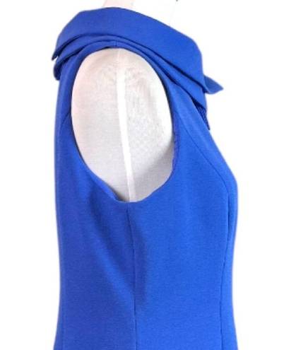 Harper Rose Sheath Midi Dress Fold Collar Sleeveless Blue Purple Women’s Size 12