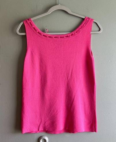 Karen Scott  Barbie Pink Tank Top Slinky Stretch - Size Small