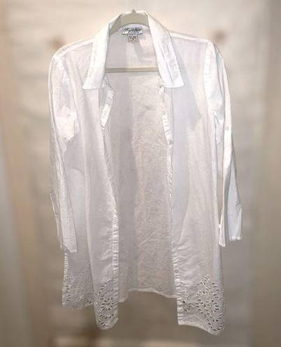 Signature white coverup size small but oversized.