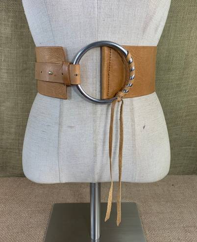 United Colors Of Benetton Wide Tan Dress Belt Size M-Lrg 35-42 Inches