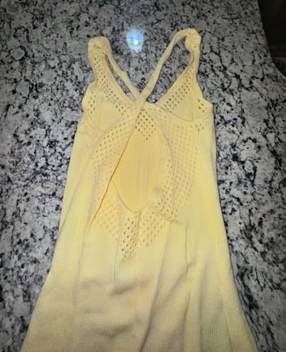 superdown Yellow Crochet Dress